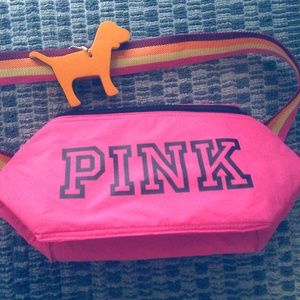 PINK MULTICOLORED STRAP BAG